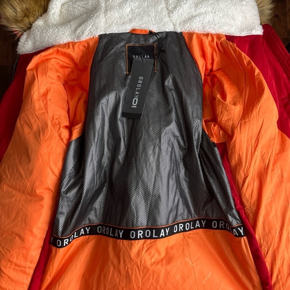 OROLAY Red Hooded Puffer Coat - Picture 7 of 7